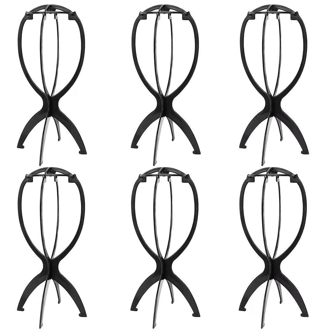 Portable Wig Stand Holder for 14.2 In Wigs - Collapsible & Travel-Friendly