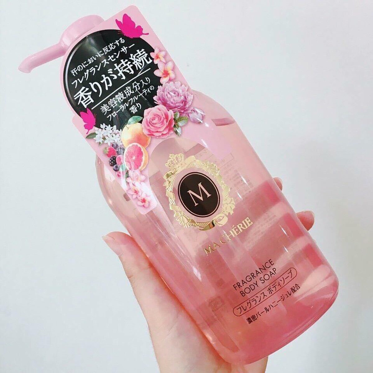 Fruity Floral Body Soap 450ml - Moisturizing Shower Gel Made in Japan