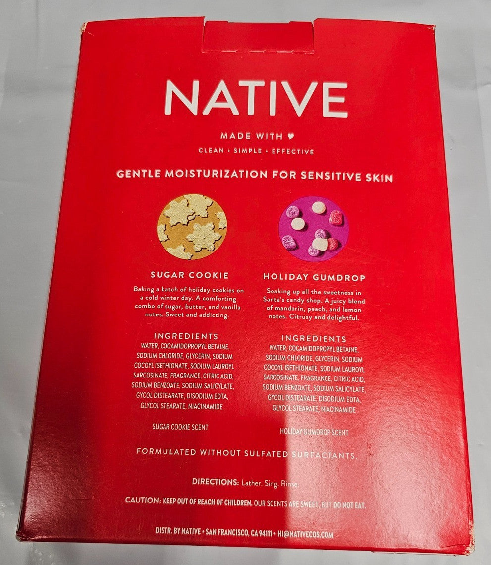 Native Holiday Body Wash Set - Nourishing 18 Oz Pack of 2, Festive Scents