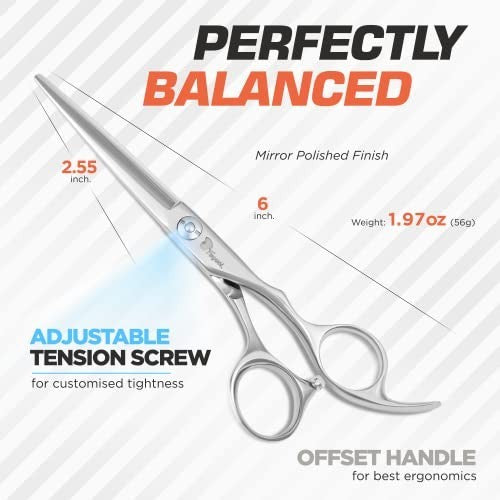Professional 6-Inch Hair Cutting Scissors Shears - Sharp Blades for Salon Use