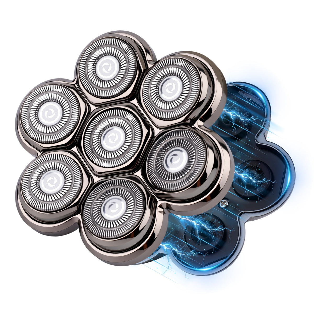Waterproof Rotary Shaver Replacement Heads 7D Double Ring Razor Blades
