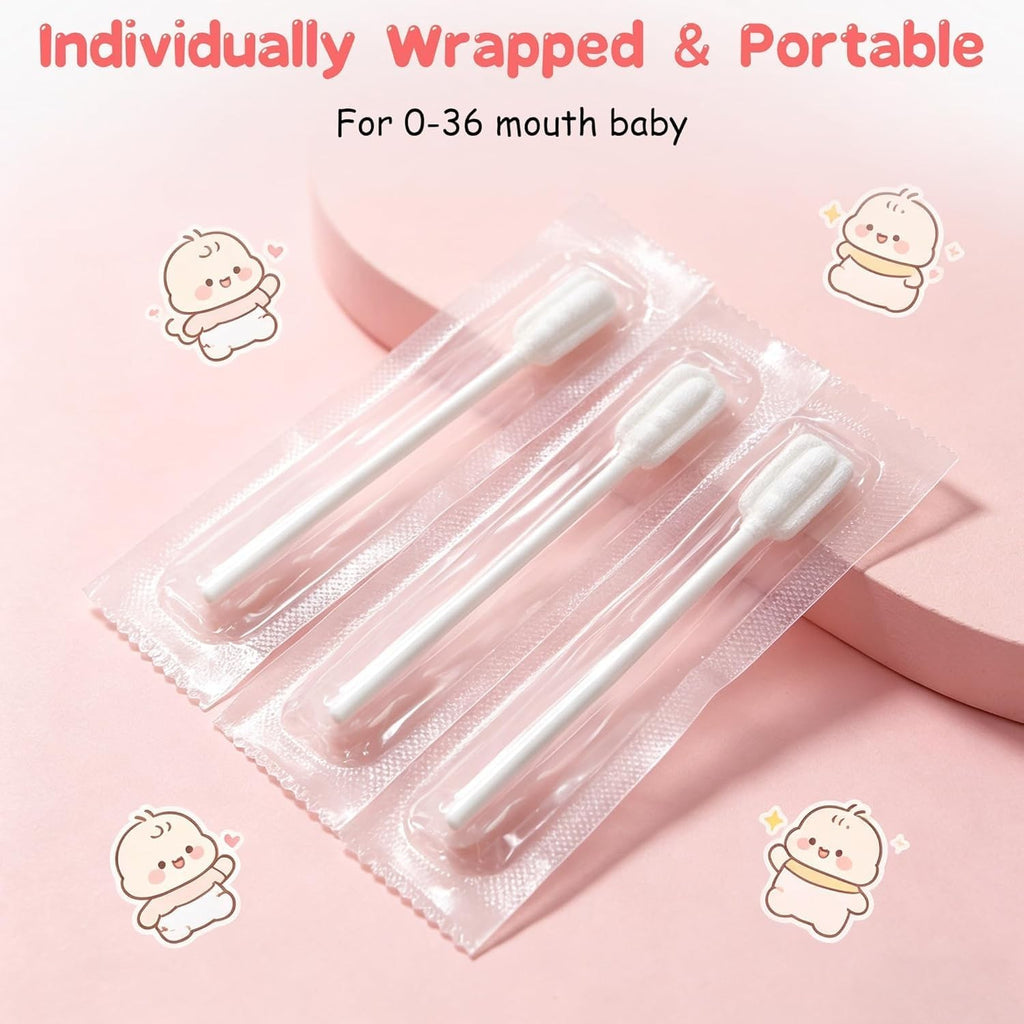 Disposable Baby Toothbrush & Tongue Cleaner 52Pcs Gentle Oral Care Set