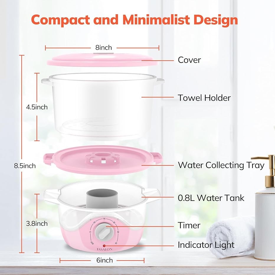 Pink Mini Towel Warmer for Spa & Esthetician Use - 5-Minute Heating