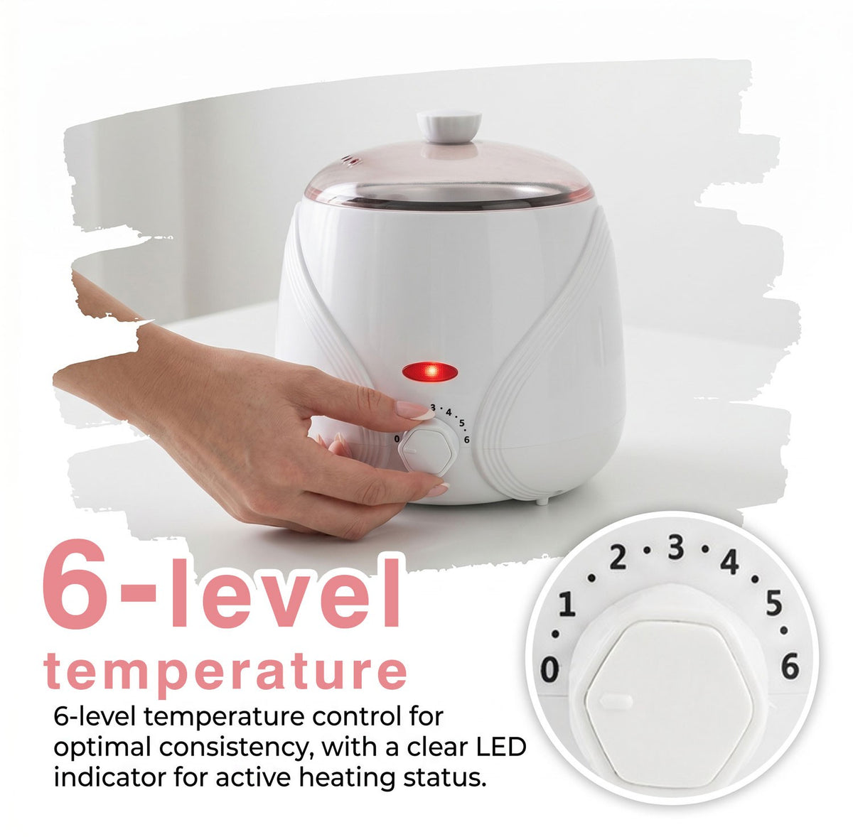 Electric Wax Heater Warmer Kit for Hair Removal with Adjustable Temperature and Wax Beans