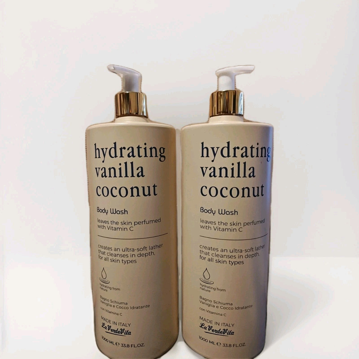 Hydrating Vanilla Coconut Body Wash Pack of 2 - 33.8 Fl Oz Each