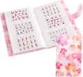 120 Slots Nail Sticker Storage Book Organizer for Water Decals - Pink Floral Cover