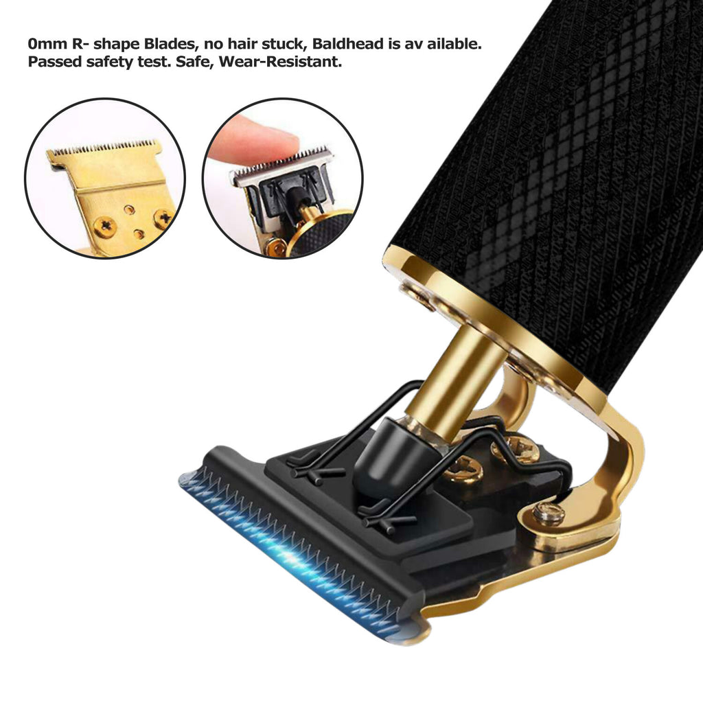Cordless Hair Clipper Trimmer with T-Blade, 4 Guard Sizes, Waterproof