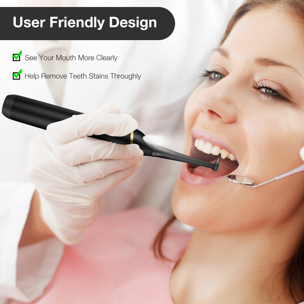 Electric Ultrasonic Dental Scaler Tartar & Plaque Remover with LED Light