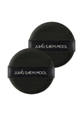 Makeup Powder Puff Set - Natural Cover for Cushion Foundations, Black