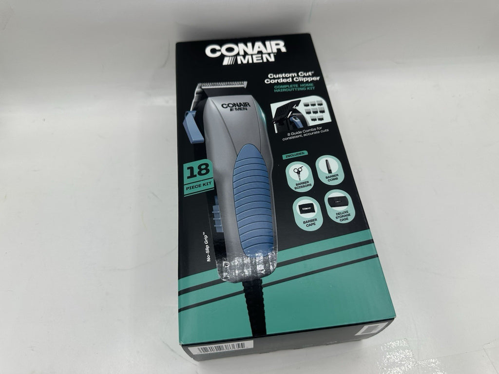 Men's Hair Clipper Kit - Complete 18-Piece Home Grooming Set with Stainless Steel Blades