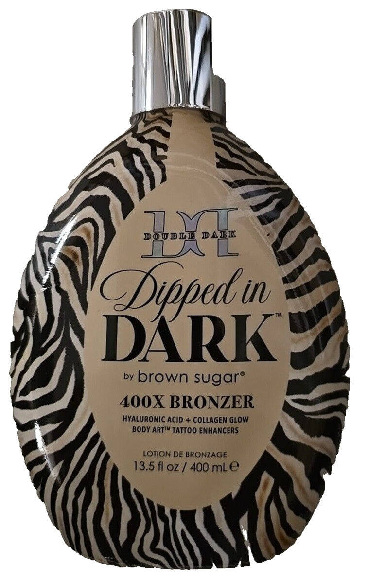 Brown Sugar Double Dark Dipped in Dark 400X Bronzer Tanning Lotion 13.5 oz