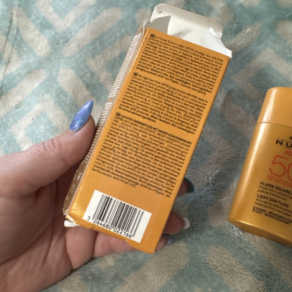 NUXE SPF50 Anti-Aging Sun Fluid Sunscreen 50ml Light Sun Protection