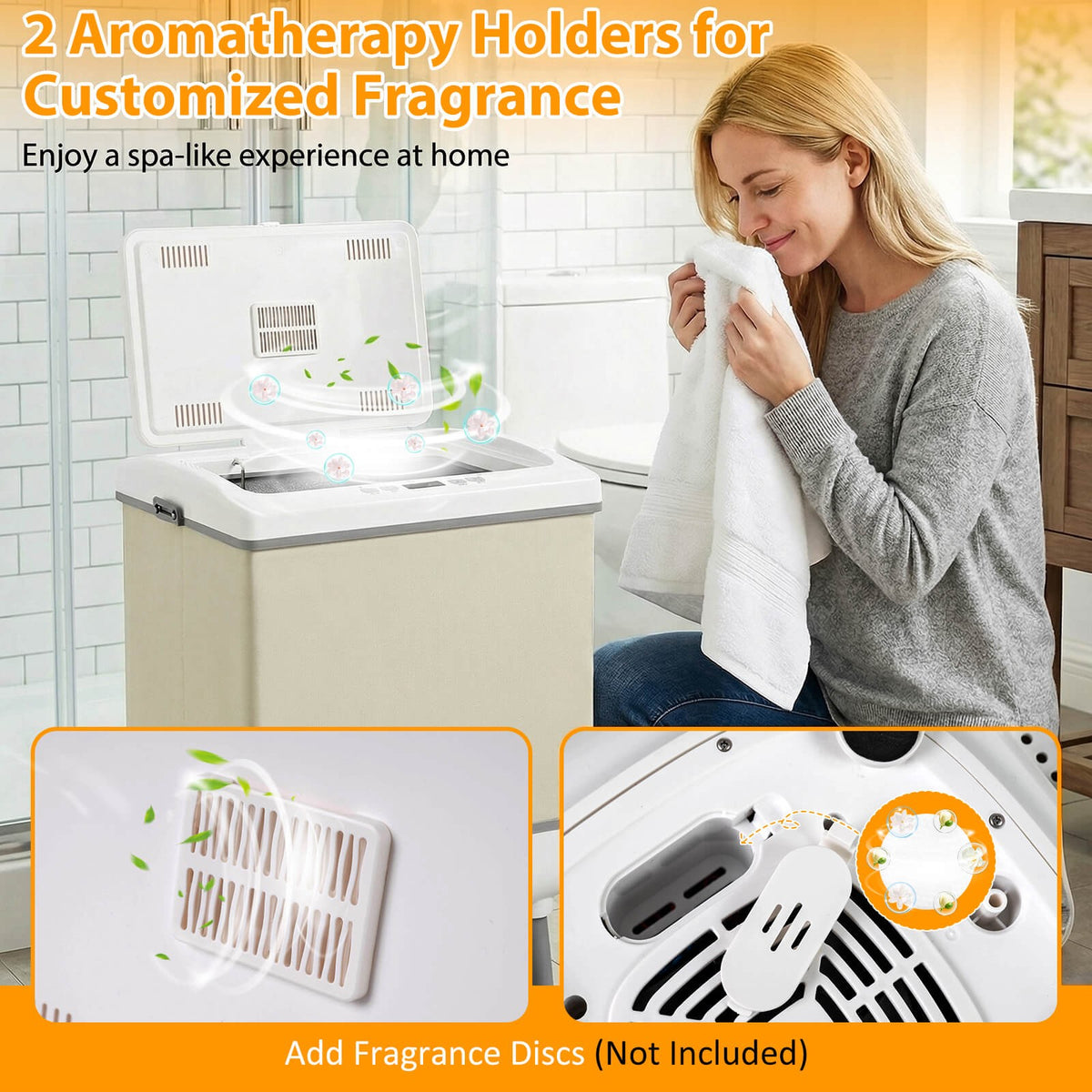 Large 35L Towel Warmer with Heating, Drying, Timer & Child Lock