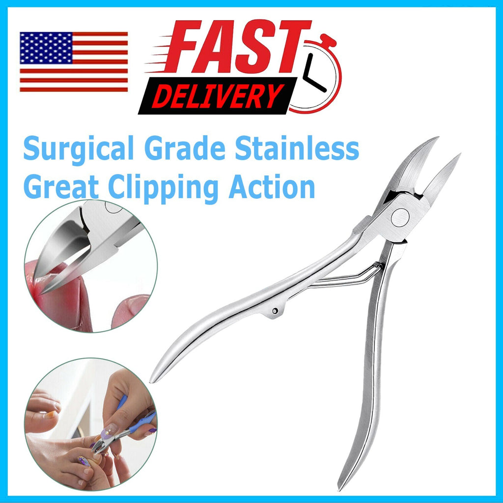 Heavy Duty Toenail Clippers for Thick and Ingrown Nails - Stainless Steel, Senior Pedicure Tool