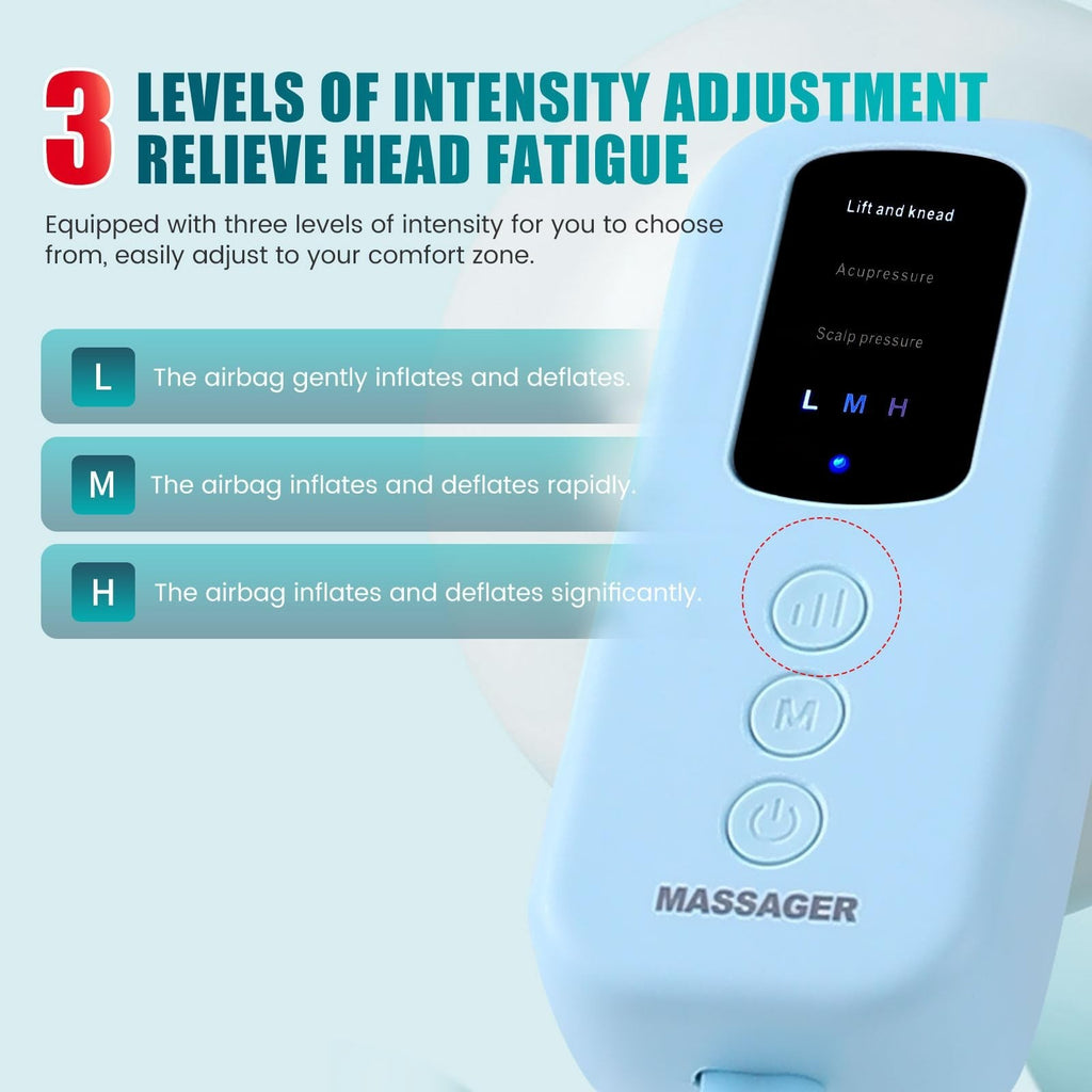 Rechargeable Head Massager - Portable Electric Scalp Relaxation Tool