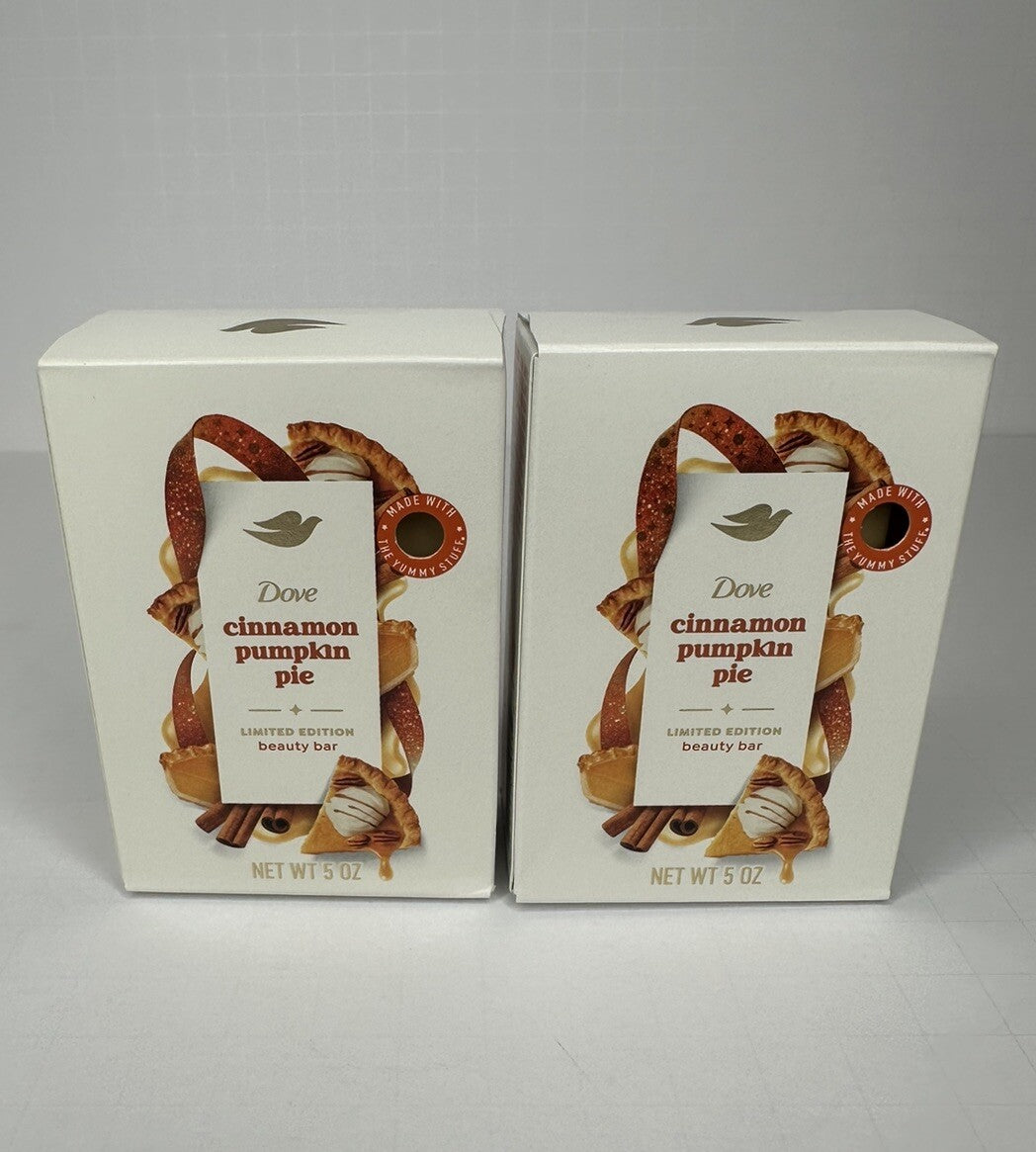 Dove Cinnamon Pumpkin Pie Body Soap Pack of 2 - Limited Edition, 5 OZ