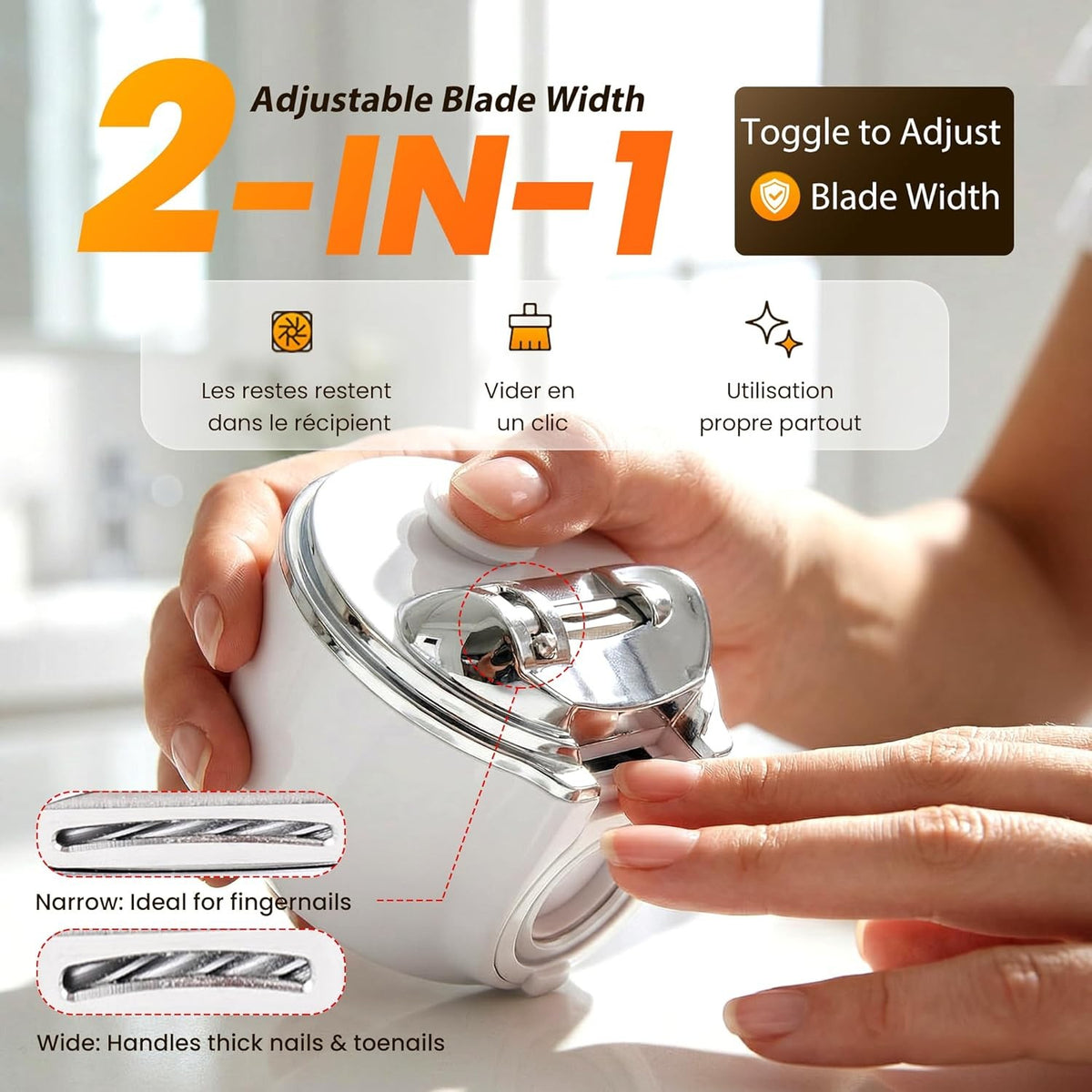 Electric Nail Clippers for Seniors Adults with 2.5X Magnifying Light and Magnetic Debris Container