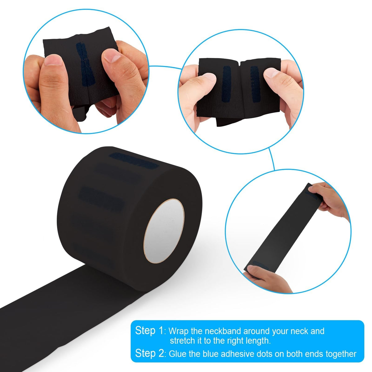 Disposable Barber Paper Neck Strips - 5 Rolls for Hair Salons & Grooming