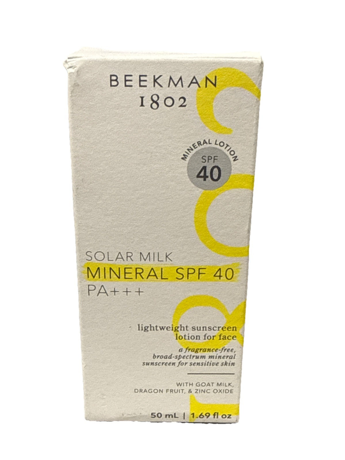 Mineral Sunscreen SPF 40 PA+++ for Face - Milky Sun Protection 1.69oz