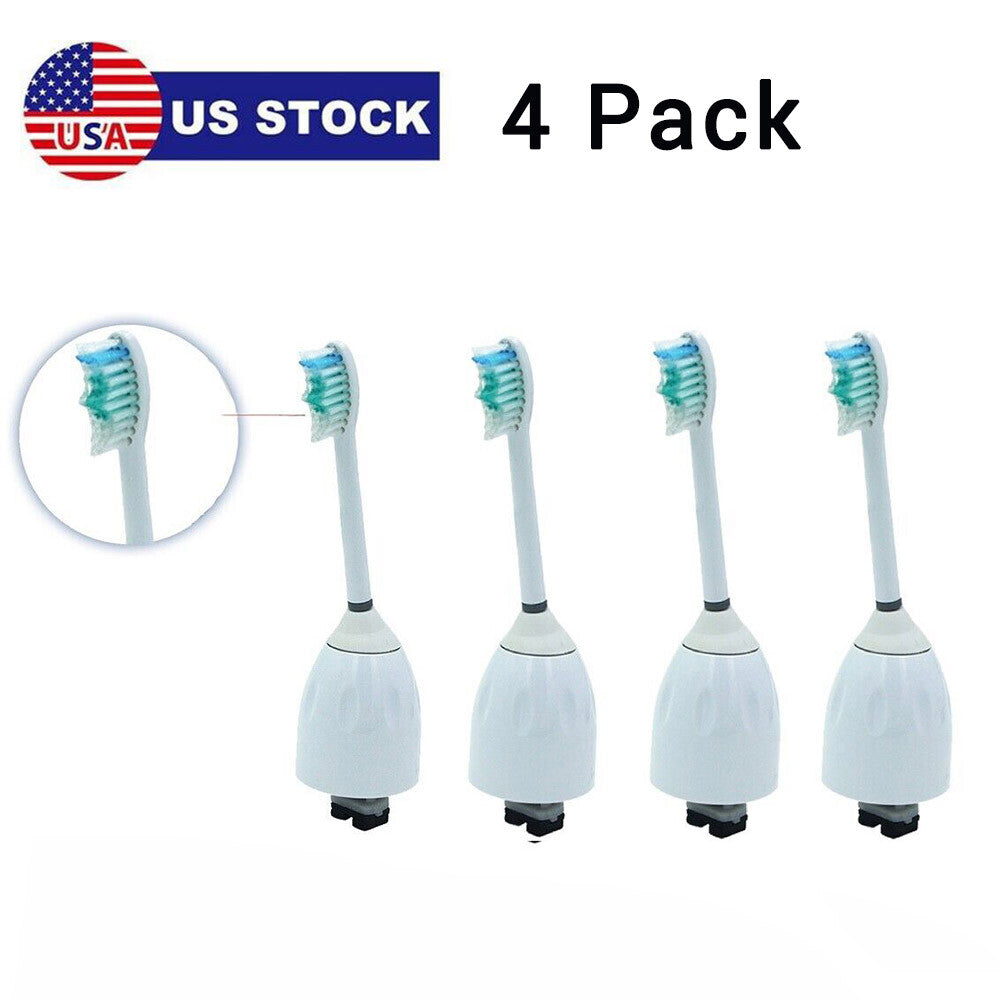4 Pack Replacement Brush Heads for Philips Sonicare E Series Toothbrushes