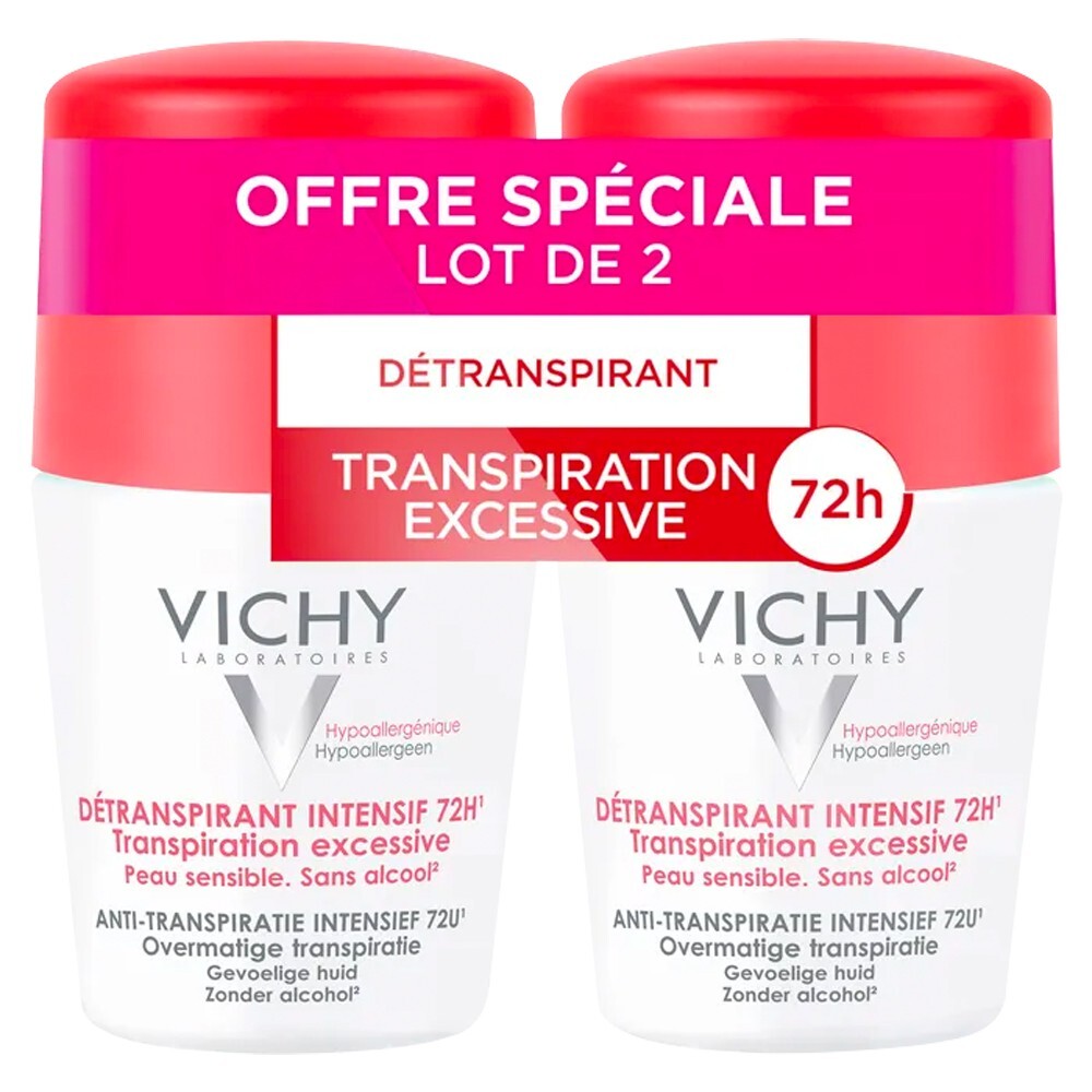 Vichy 72H Stress Resist Roll-On Deodorant Anti-Perspirant 2x50ml