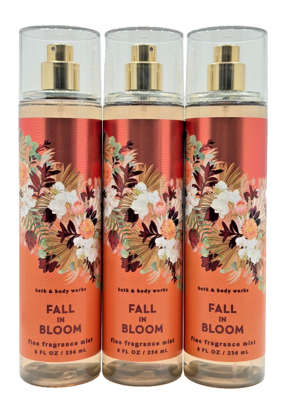 Set of 3 Fall In Bloom Fragrance Mist Sprays 8 oz - Body & Bath