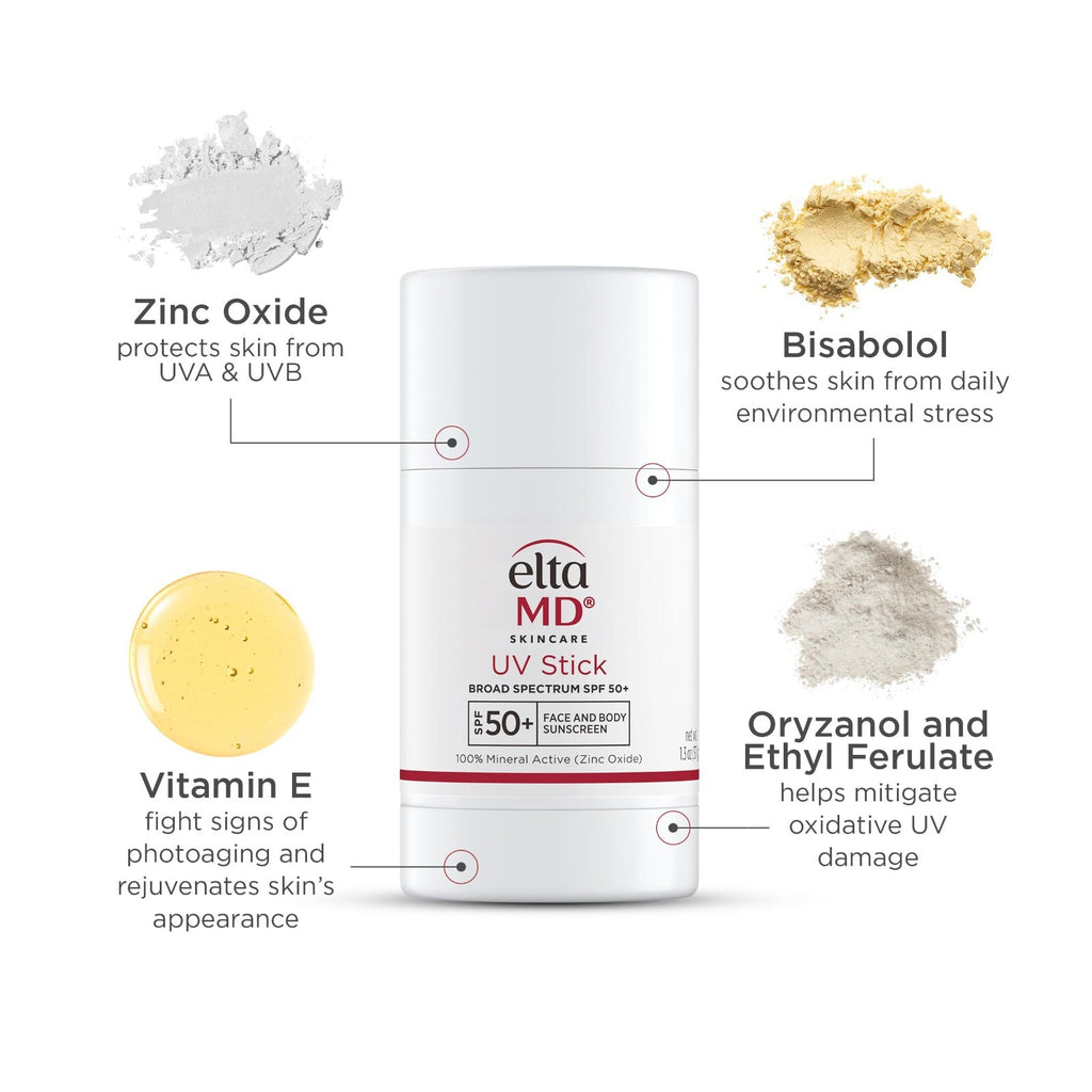 SPF 50+ Mineral Sunscreen Stick for Face & Body - Water-Resistant, Fragrance-Free