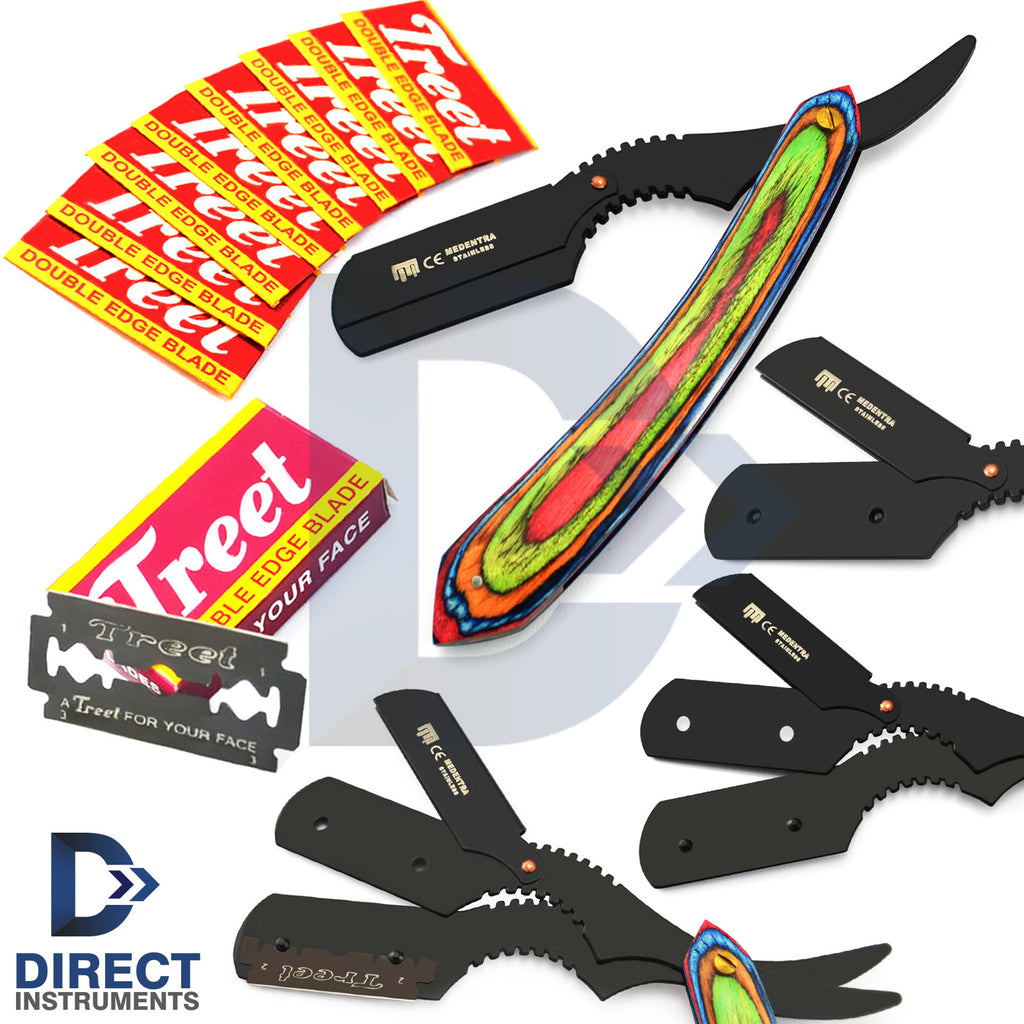 Hairdressing Scissors Thinning Set with Straight Razor & Comb