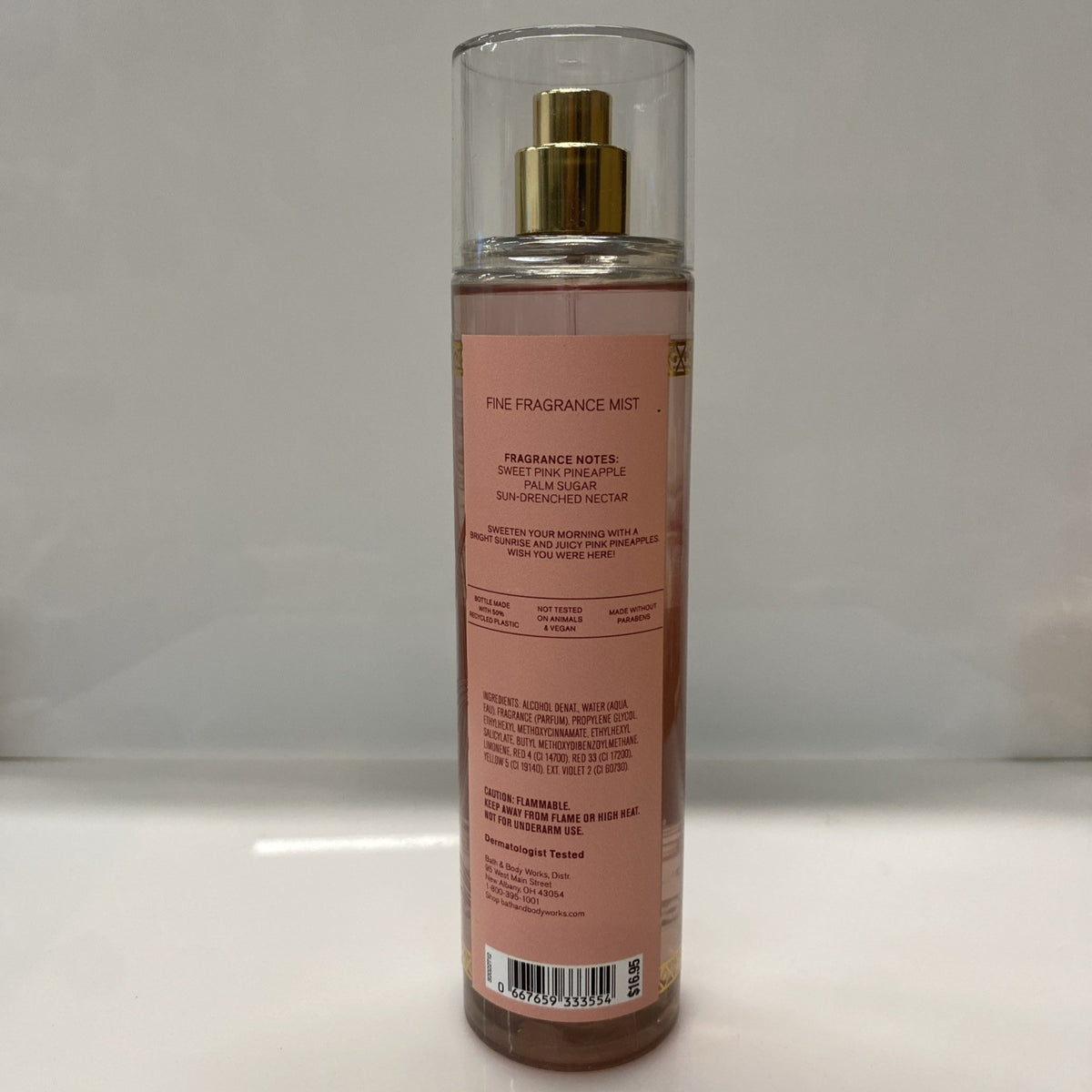Pink Pineapple Sunrise Body Mist Spray 8 Fl Oz - Tropical Fragrance