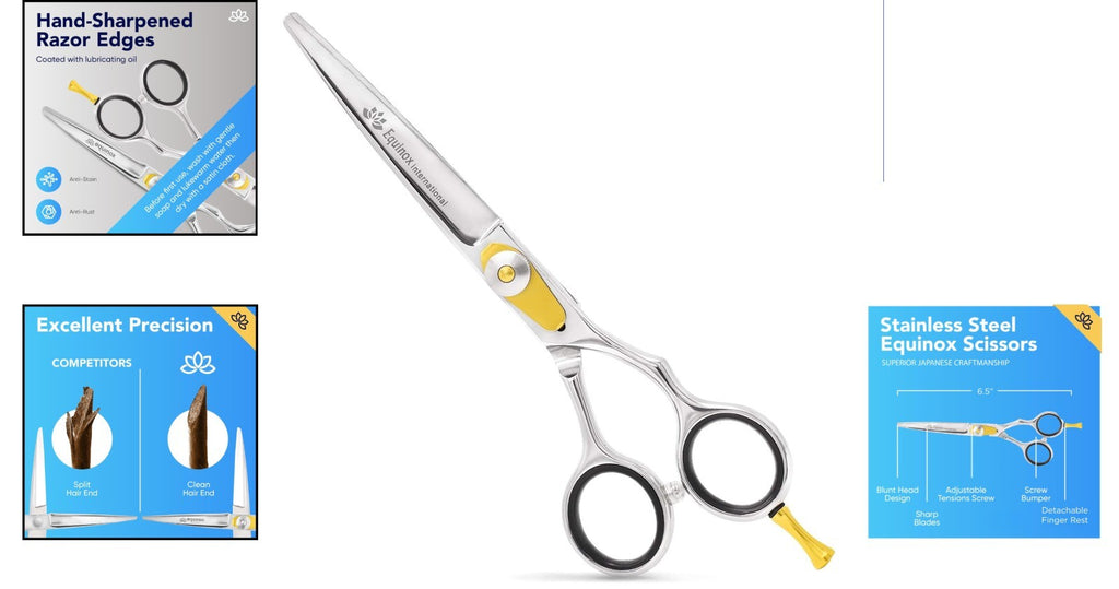 Professional Hair Scissors 6.5 Inch - Ergonomic Lightweight Styling Shears