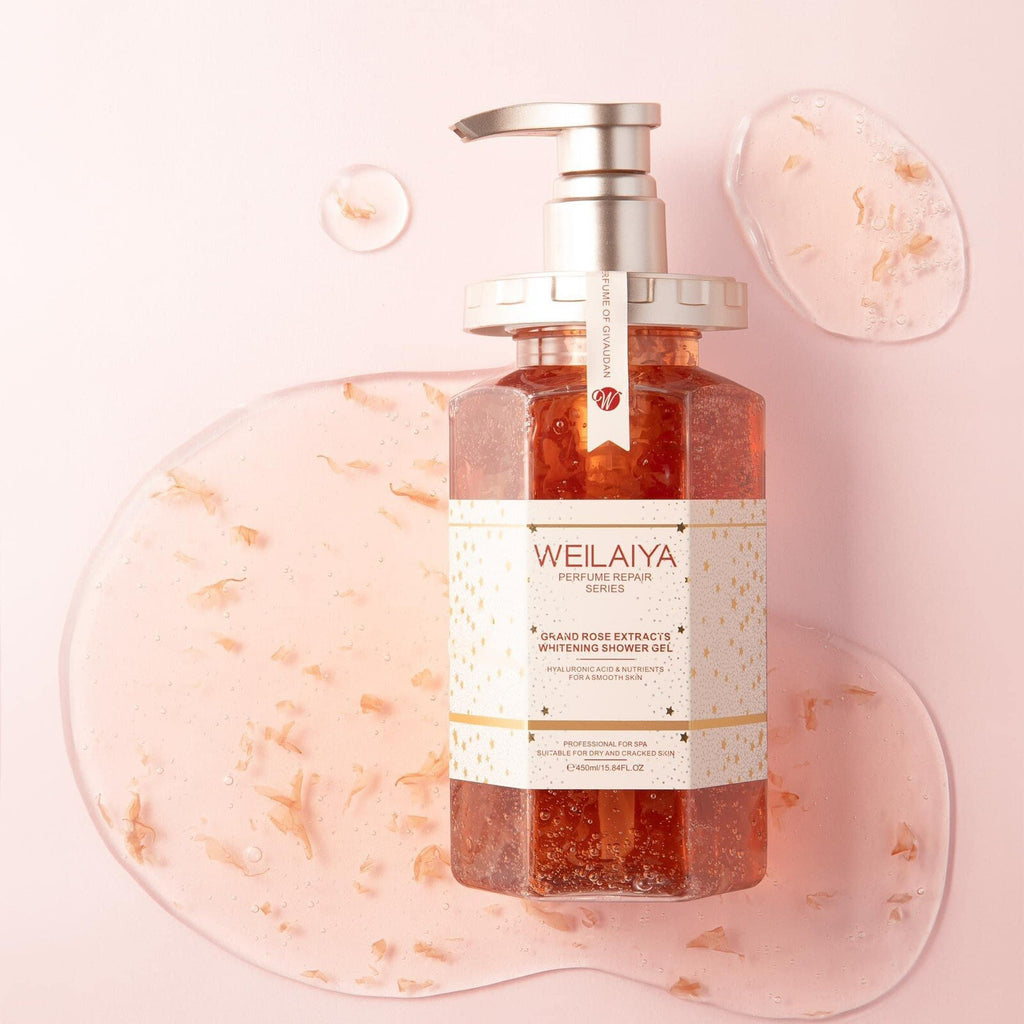 Damask Rose Extract Shower Gel 450mL - Luxurious Whitening & Fragrance