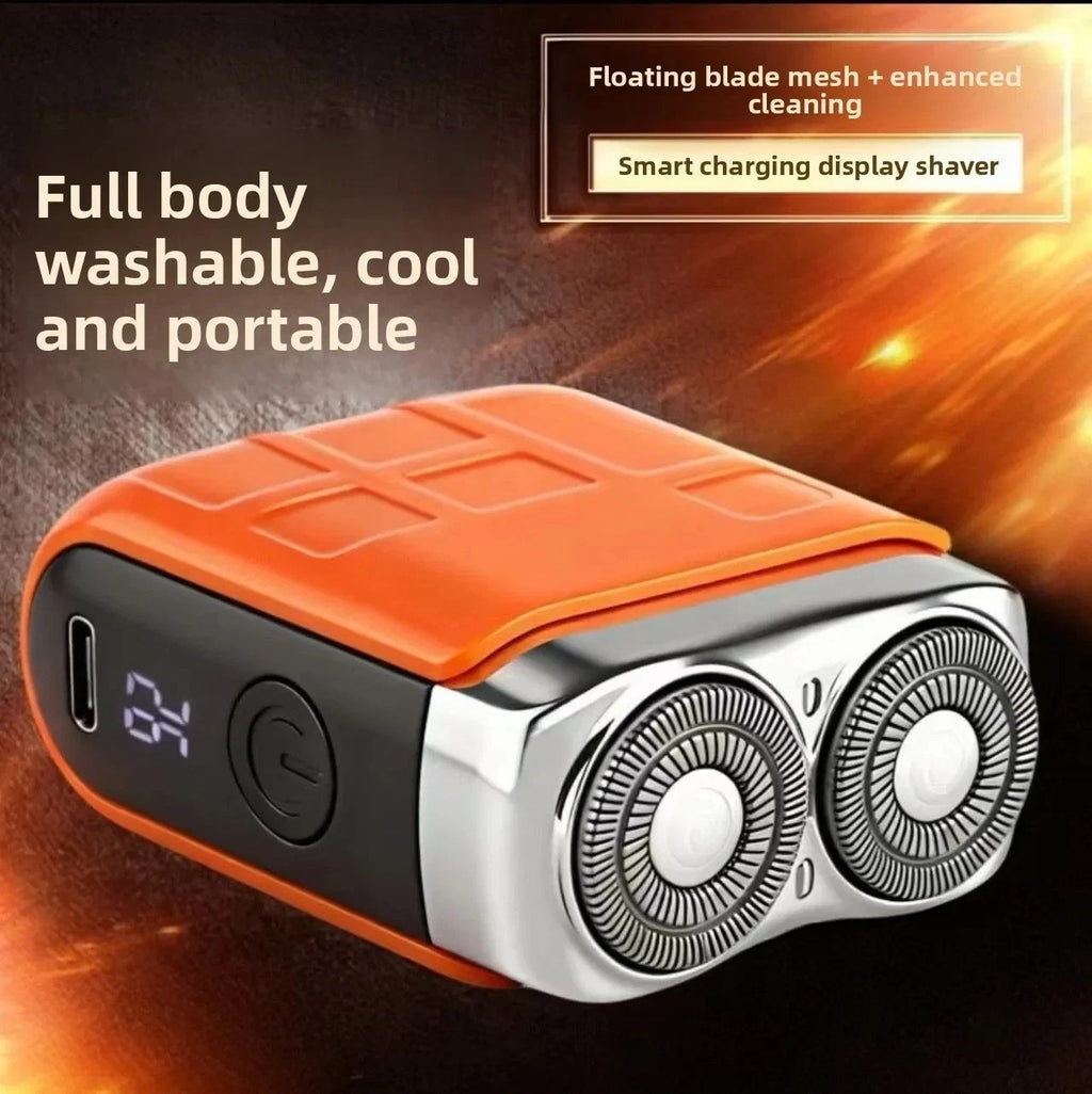 Portable Electric Shaver for Men - Wet & Dry Rechargeable Razor with Digital Display