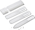Nano Glass Nail File Set - 3 Shapes with Protective Cases - Manicure Tools