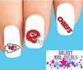 Football Nail Decals Set of 20 Kansas City Chiefs Waterslide Nail Art