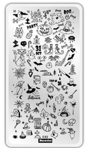 Halloween Nail Stamping Plate C-82 for Nail Art and Decoration