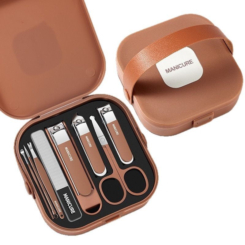 8-Piece Manicure Pedicure Nail Clipper Set with Ear Cleaner & Grooming Kit