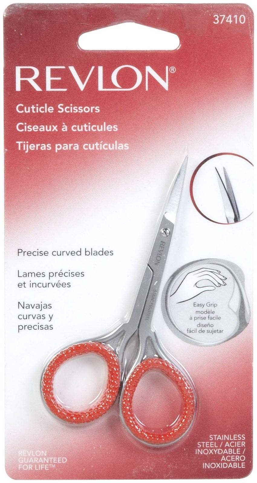 Revlon Curved Blade Cuticle Scissors - Precise Nail & Hangnail Trimming
