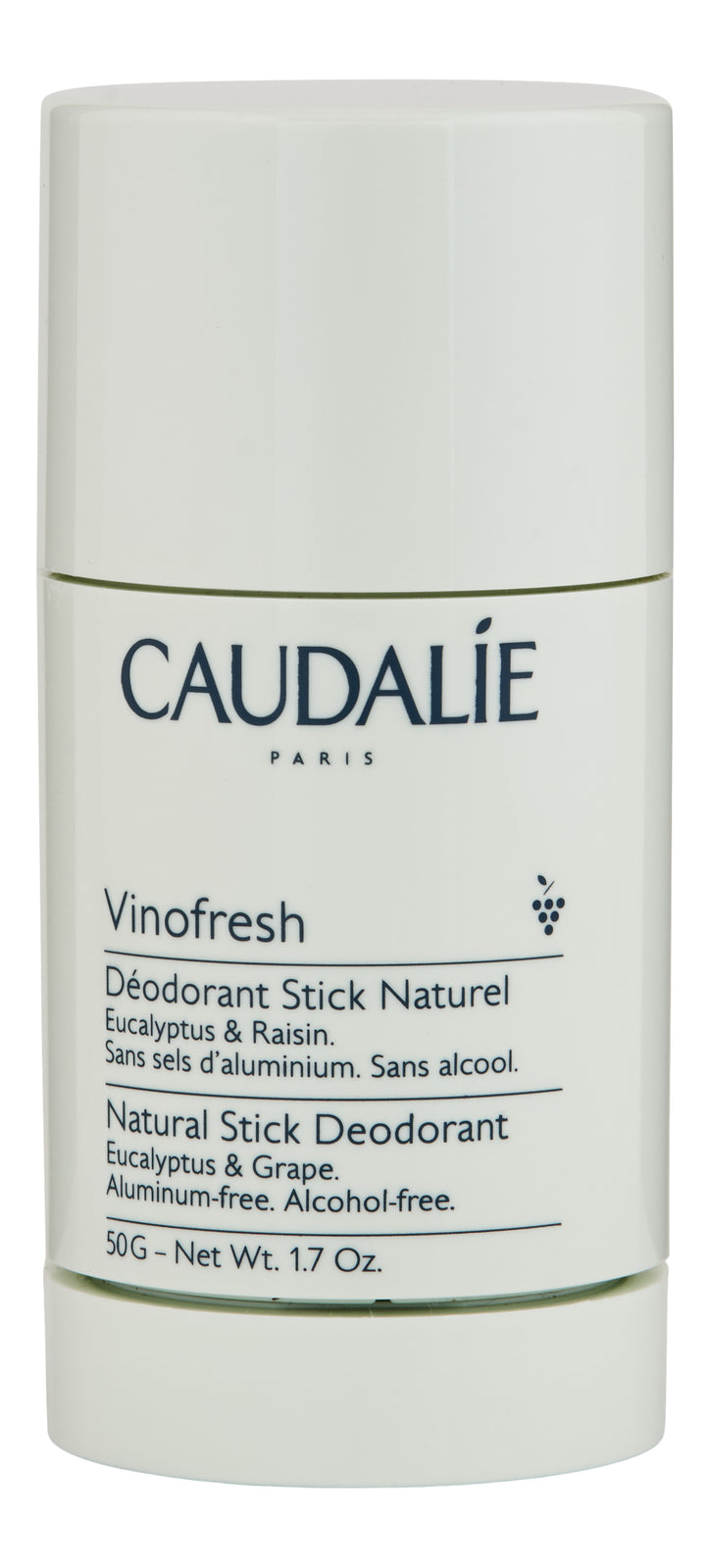 Natural Stick Deodorant for Sensitive Skin 50g - Unisex, Organic Grape & Eucalyptus