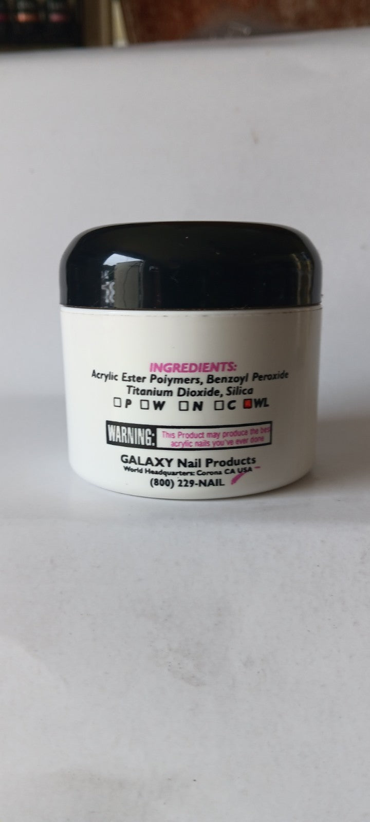 GALAXY White Lightning Acrylic Nail Powder - Fast Set 2oz