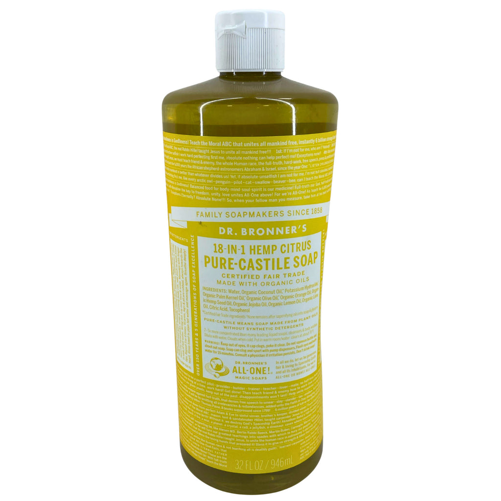Dr. Bronner's 18-in-1 Pure Castile Citrus Soap 2 Pack, 32 fl oz