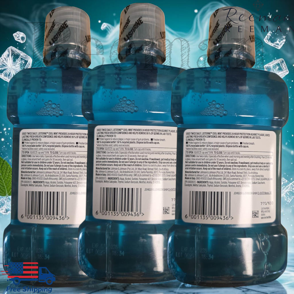 Mouthwash Pack of 3 - Fresh Breath, Oral Hygiene, Antiseptic 250ml
