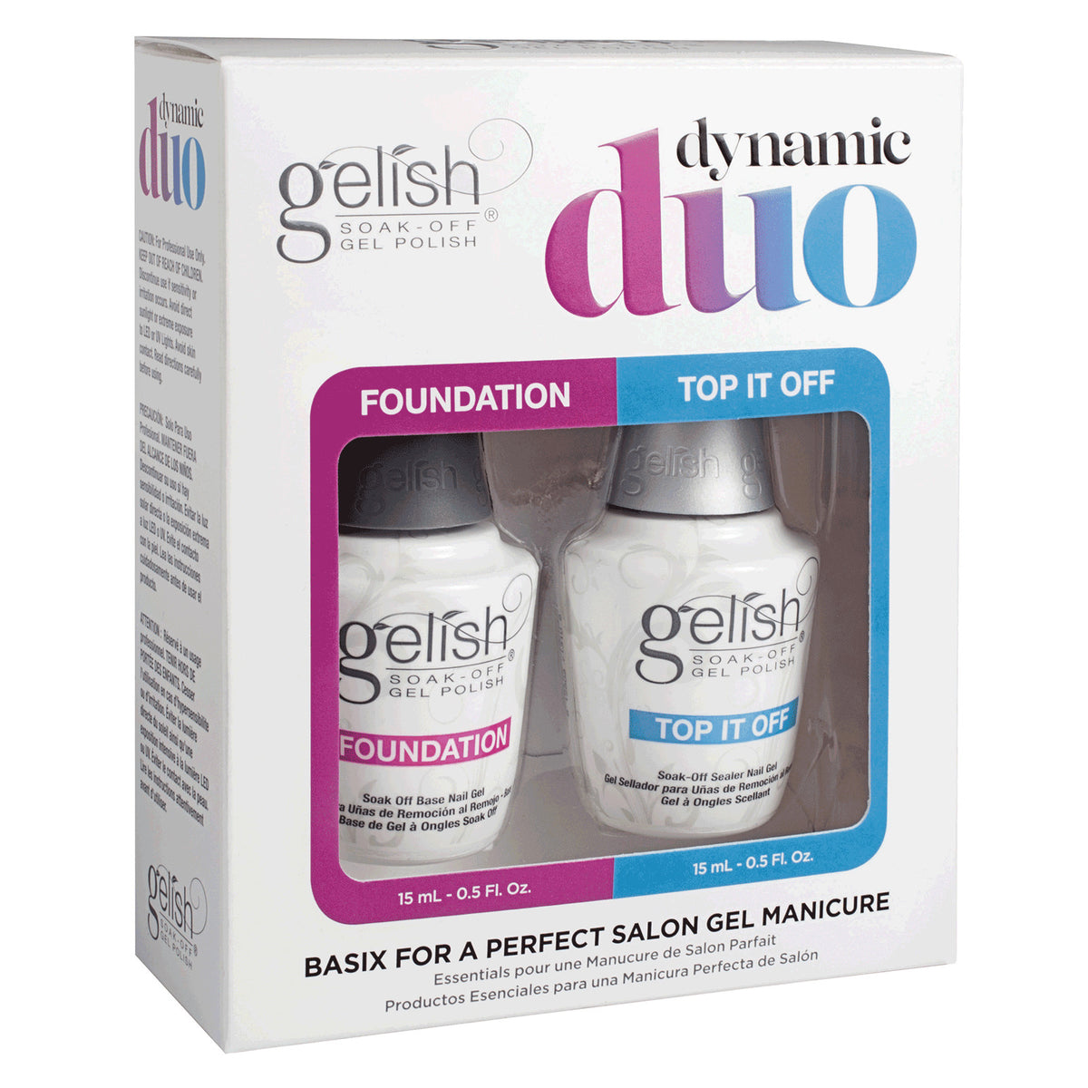 Gelish Foundation Base & Top Coat Duo - No Box, Nail Art Supplies