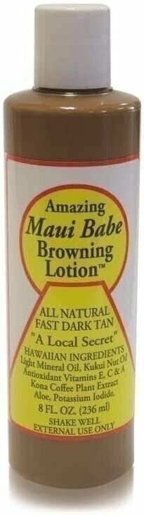 Maui Babe Browning Tanning Lotion 8oz - Natural Maui Sun Tan Formula