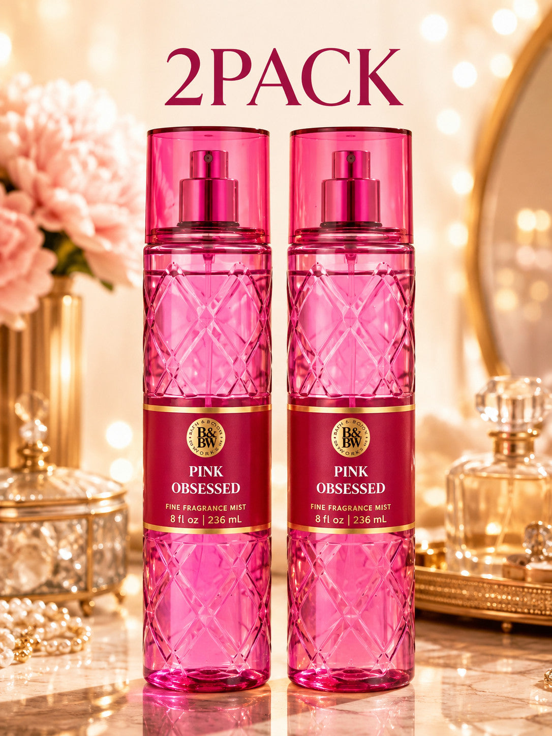 Bath & Body Works Pink Obsessed Body Mist Spray 8 Fl Oz - Fragrance