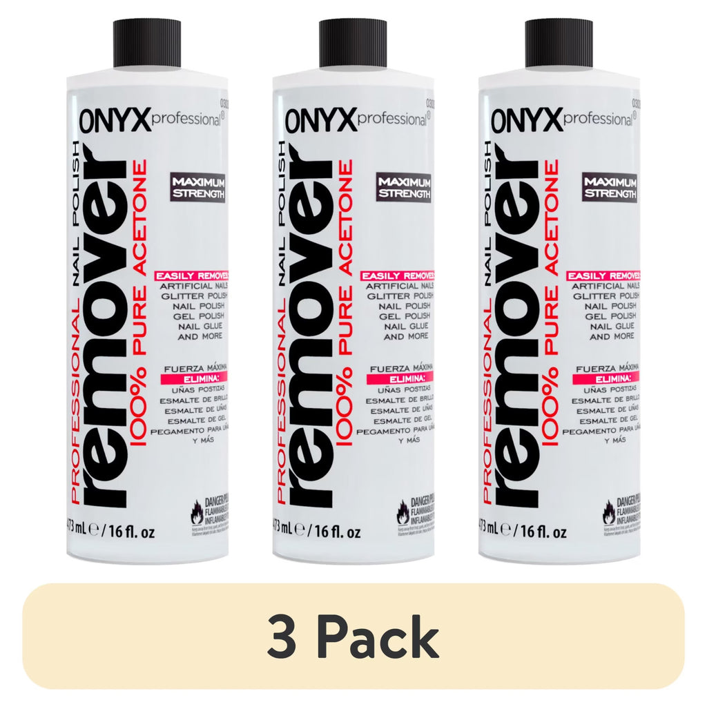 Professional Acetone Nail Polish Remover 16oz, 3-Pack - Fast & Effective