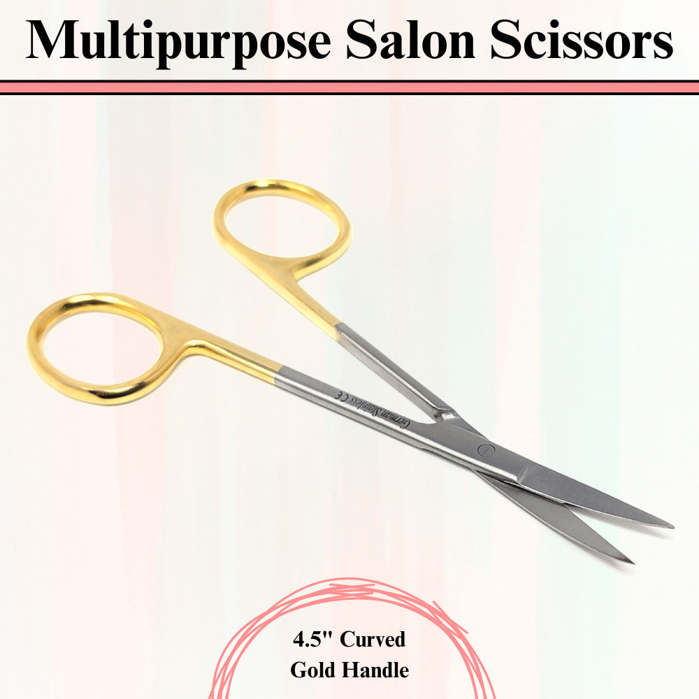 Stainless Steel Grooming Scissors 4.5 Inch for Facial, Nail, Hair & Eyebrow Trimming