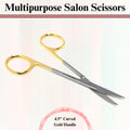 Stainless Steel Grooming Scissors 4.5 Inch for Facial, Nail, Hair & Eyebrow Trimming