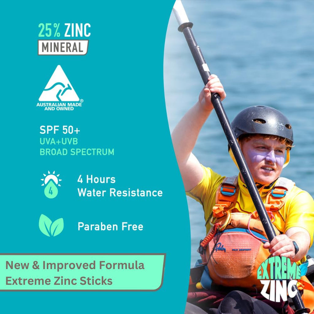 SPF 50+ Zinc Sunscreen Stick with Water Resistance & Sensitive Skin Protection