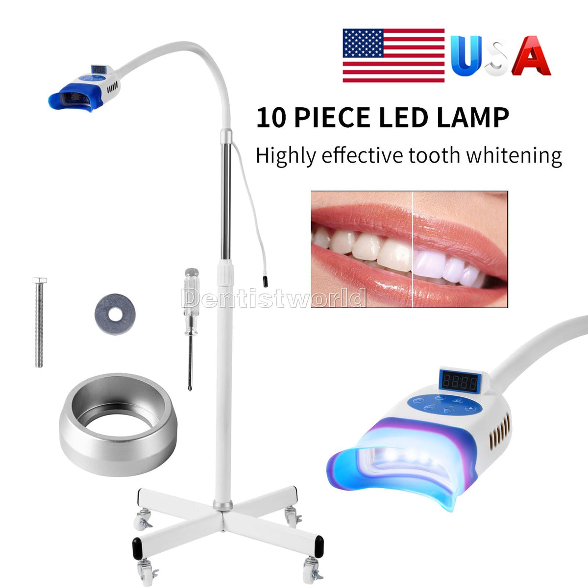 Dental Lamp with 10 Blue LED Lights - Professional Oral Care Device