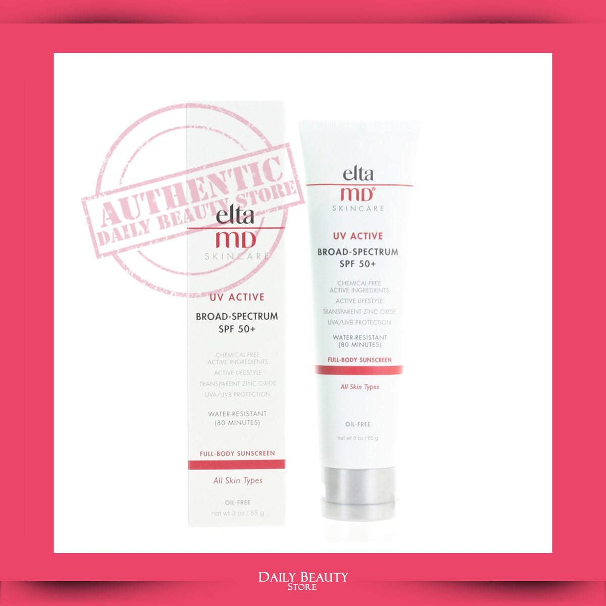 SPF 50+ Broad Spectrum Physical Sunscreen with Zinc & Titanium - Water-Resistant 85g